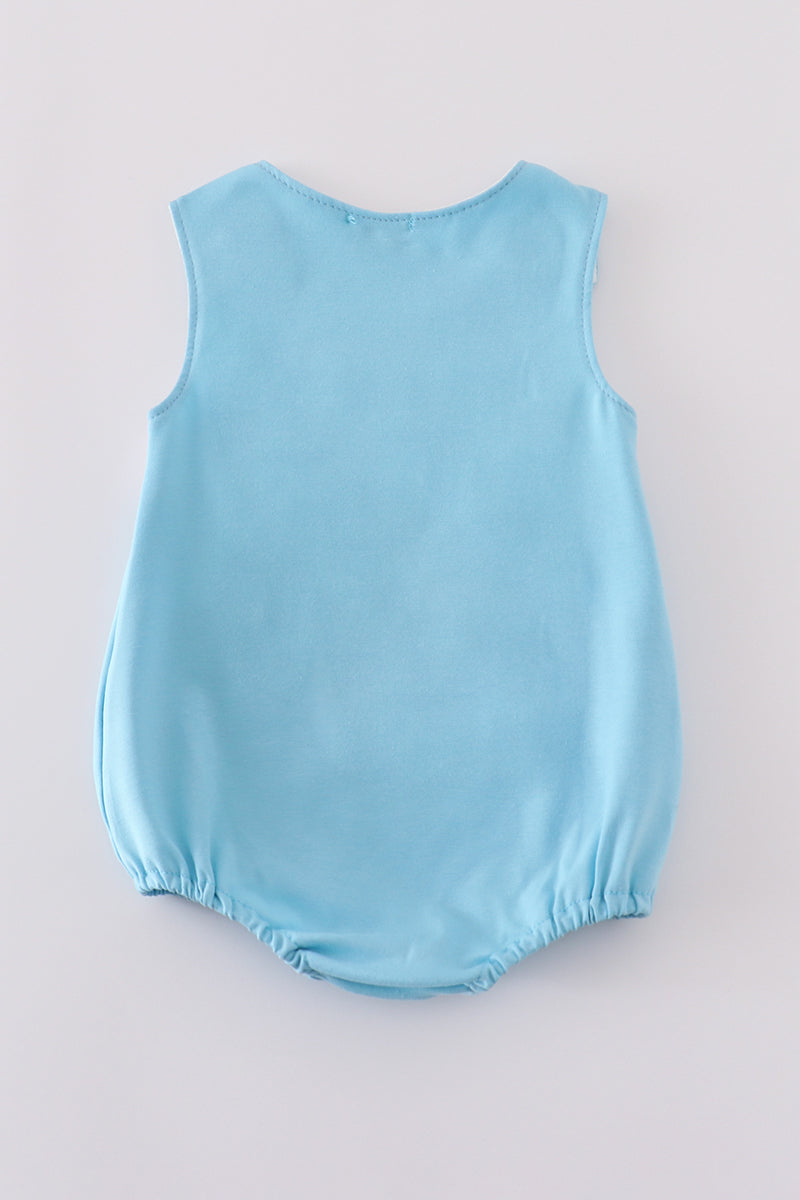White starfish embroidery smocked bubble