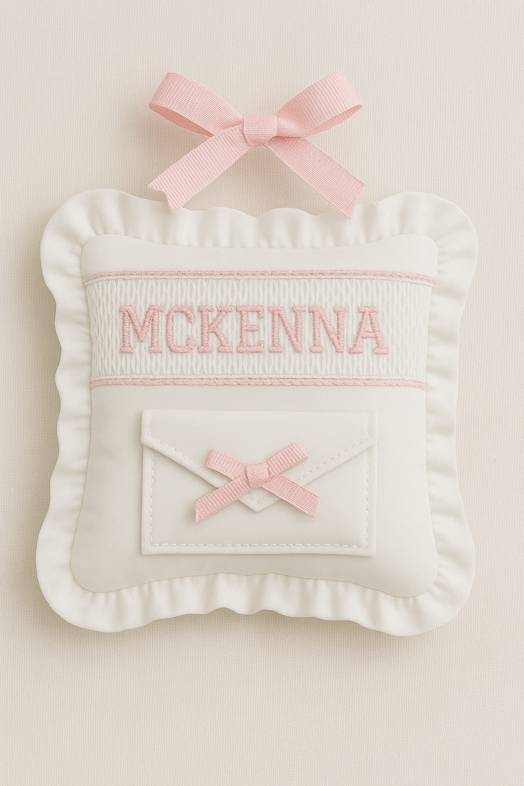 Girls Smocked Tooth Fairy Pillow