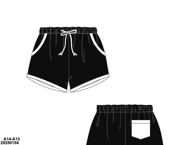 Black & White boy swim shorts