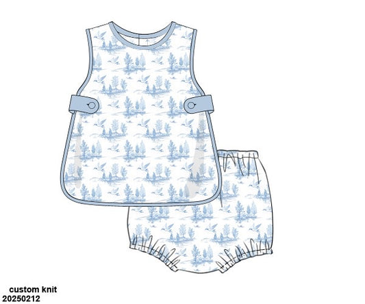 DUCK TOILE BOYS DIAPER SET