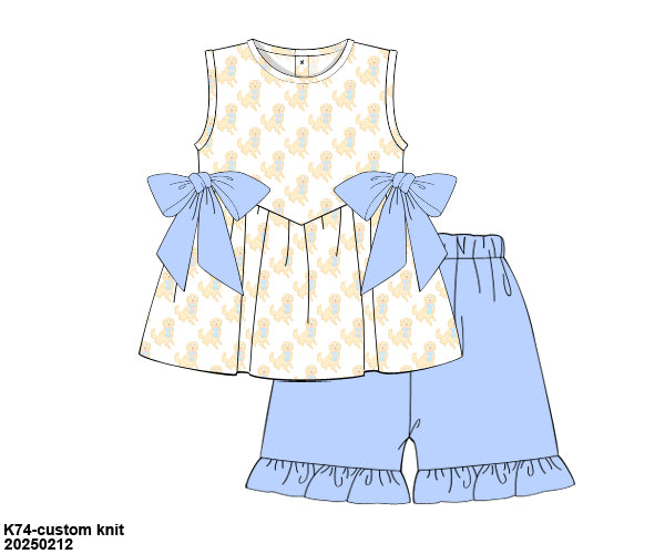 BLUE GOLDEN SHORT SET