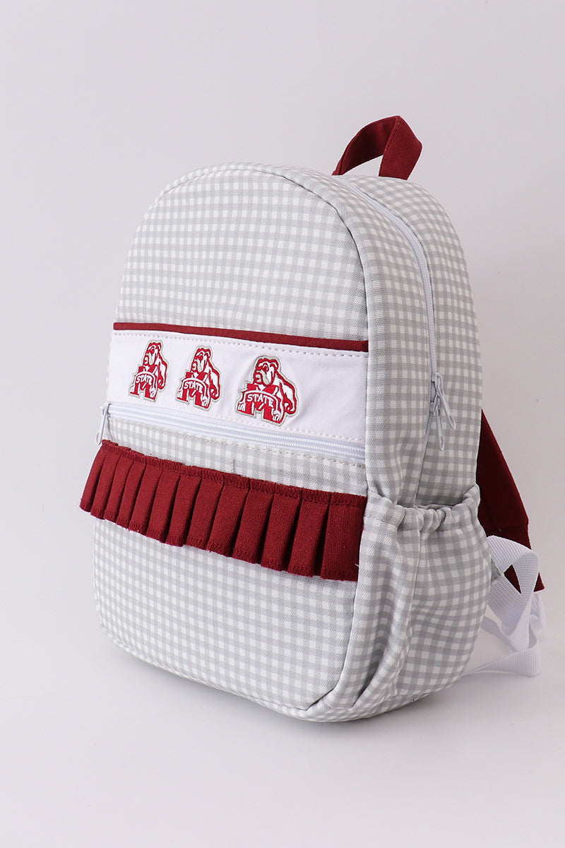Mississippi state bulldogs embroidery girl backpack