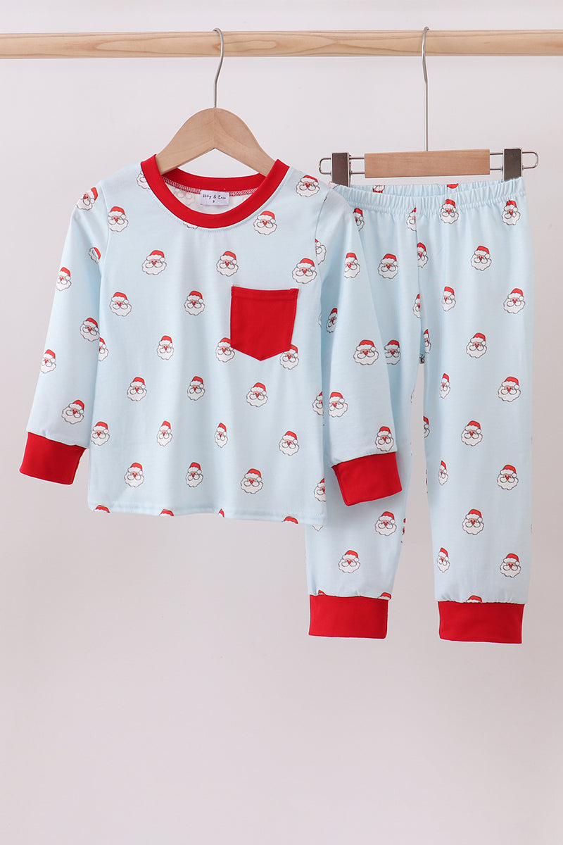 Christmas santa claus print pants set